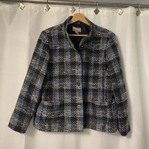 Nygard jacket with silver thread detail